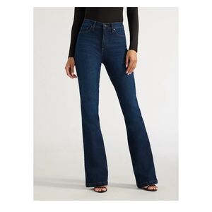 NEW Sofia Vergara Melisa High Rise Flare Dark Blue Jeans Womens 14 Short